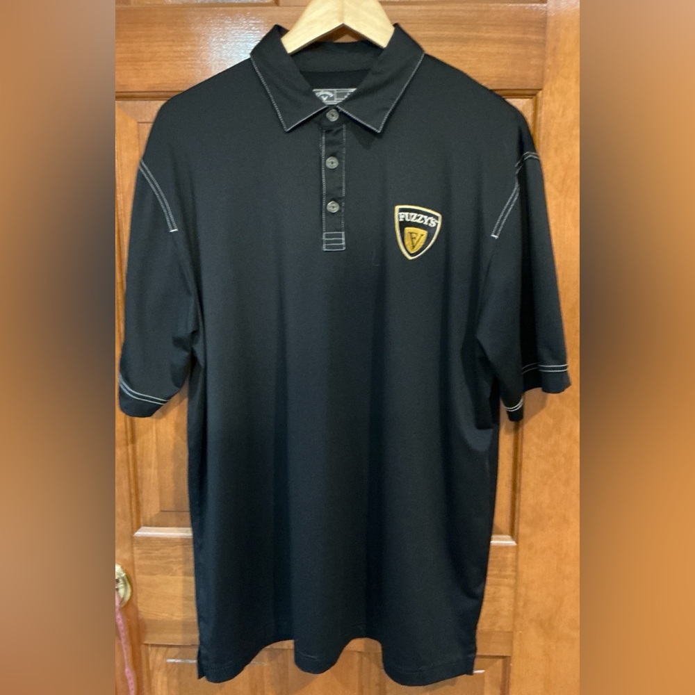 Callaway Black Polo Shirt with Gold Logo